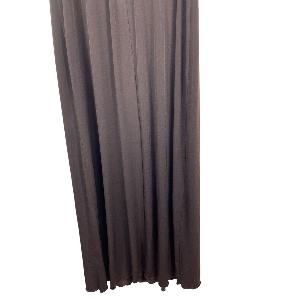 VTG 90s Y2K En Focus Brown Sleeveless Empire Waist Maxi Dress 10 - Picture 7 of 13